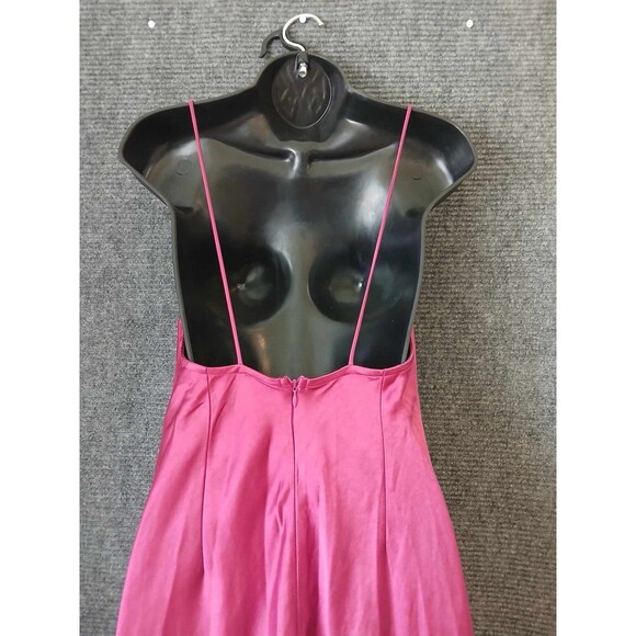 LIONESS Slip Dress Walk the Line Berry Magenta Pink Cowl Neck Size M Fairy Sexy - Picture 5 of 7